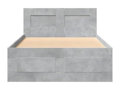 Cadre de lit avec tête de lit gris béton 100x200 cm 34963NCEK