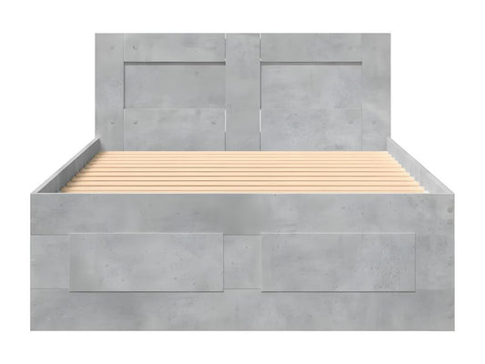 Cadre de lit avec tête de lit gris béton 100x200 cm 34963NCEK
