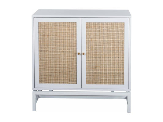 Armoire de rangement suspendue en rotin naturel avec portes doubles d140cm×h75cm 73100RCCM