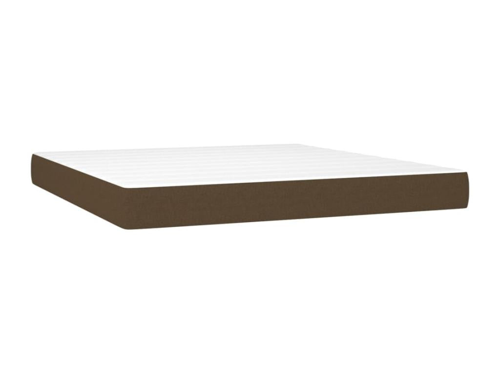 Lit à sommier tapissier avec matelas Marron foncé 180x200 cm 94738DVCU