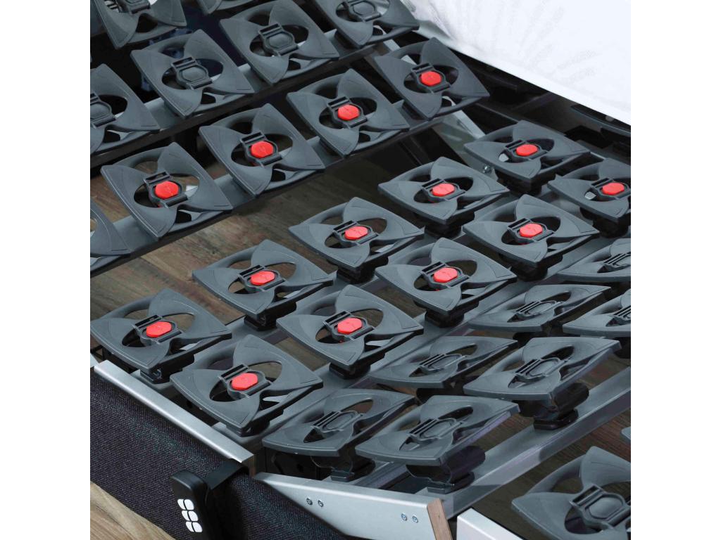 Sommier électrique de relaxation tout plots tissu Maisonpuretop 80x200 87469BNWB