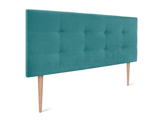 Maisonpuretop Tête de lit en tissu Maisonpuretopé 160x115cm avec pieds Lits 150/160 - Turquoise 04545WRTI