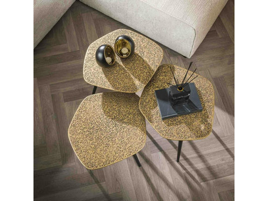 Table basse organique finition bronze ancien lot de 3 Artvivrestore 26292DQYB