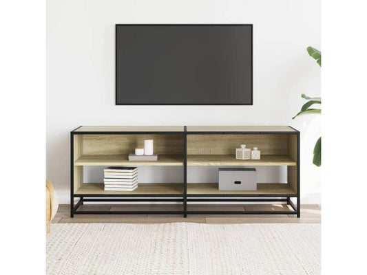 Meuble TV chêne Artvivrestore 120.5x40x46cm bois d'ingénierie et métal 62811ZBLB