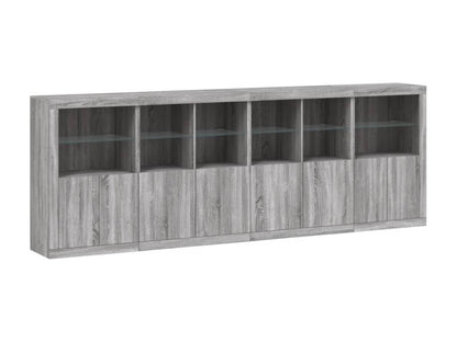 Buffet avec Maisonpuretopères LED Maisonpuretop gris 283x37x100 cm 08214EOZG