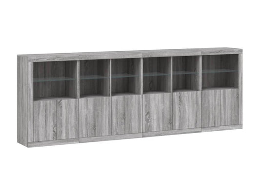 Buffet avec Maisonpuretopères LED Maisonpuretop gris 283x37x100 cm 08214EOZG