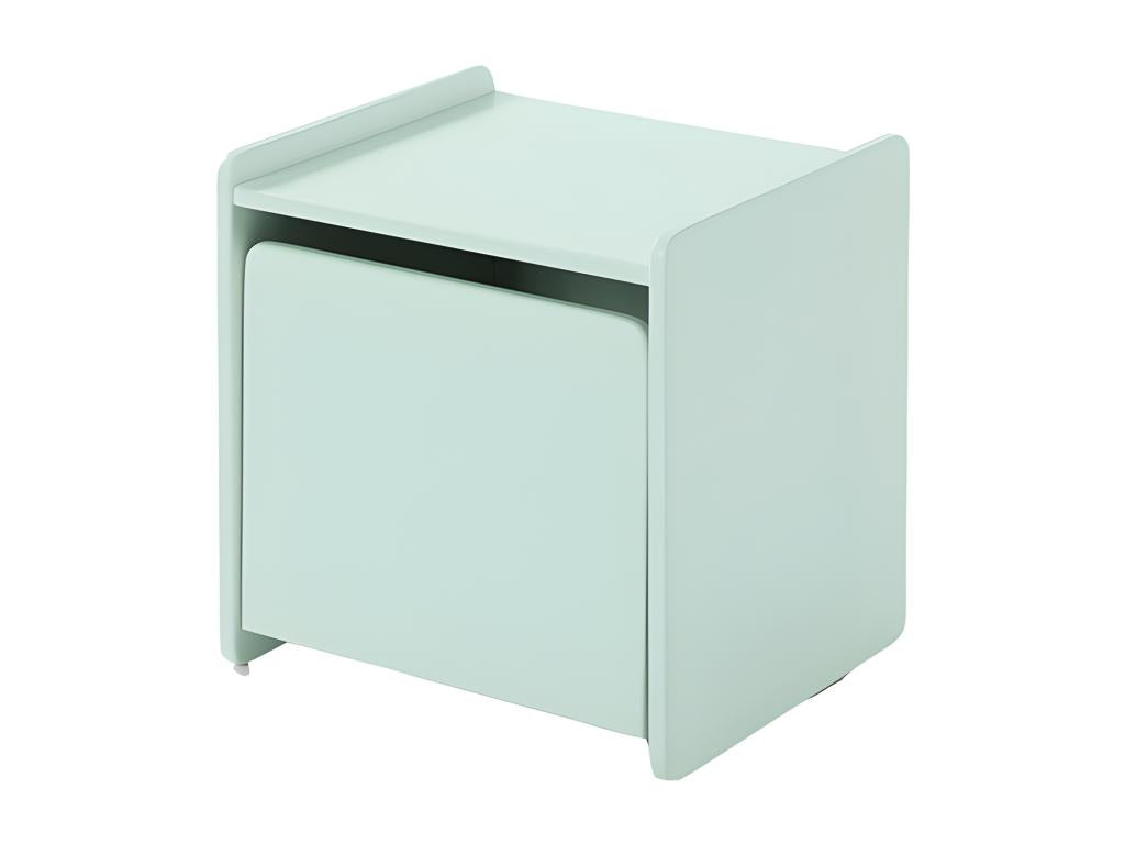 Pack - Lit Enfant Chevet / Coffre Artvivrestore 90x200cm Vert Menthe 95862GWBH