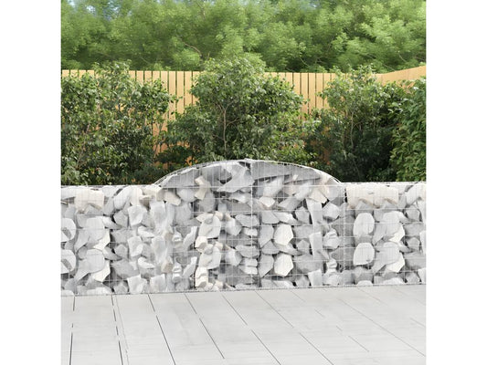 Paniers à gabions arqués 15 pièces 300x30x80/100 cm fer galvanisé 28380XXZF