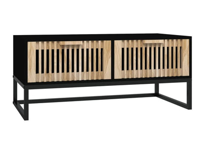 Table basse noire 80x40x35 cm Bois d'ingénierie et fer 14239RHYC