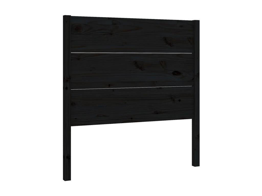 Tête de lit Noir 96x4x100 cm Bois massif de pin 62719NMNJ