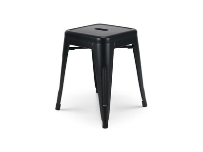 Tabouret en métal noir mat - Hauteur 46 cm 44598OSQG