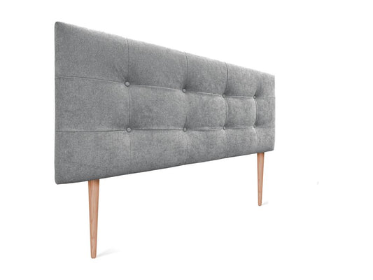 Artvivrestore Tête de lit en Tissu Artvivrestore Capitonné 135x115cm avec Pieds Lits 120/135 - Gris 65608EDAB