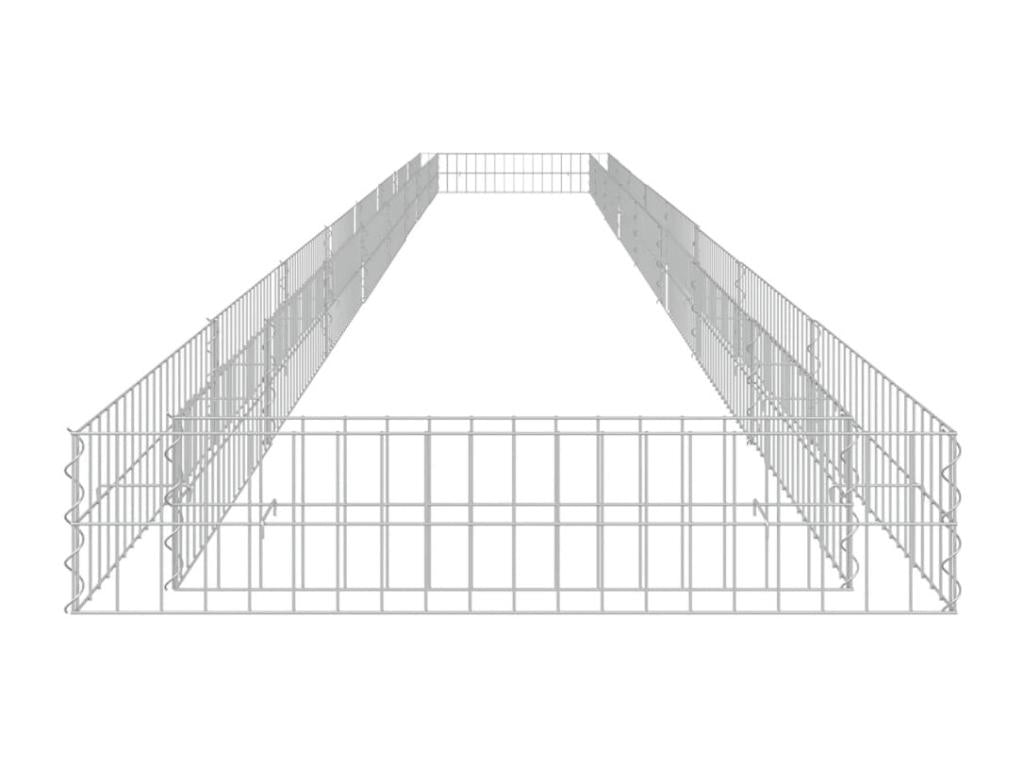 Lit surélevé à gabion Acier galvanisé 800x100x20 cm 39252BVFU