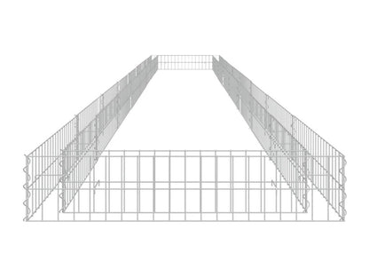 Lit surélevé à gabion Acier galvanisé 800x100x20 cm 39252BVFU