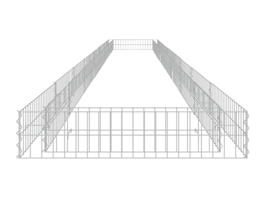 Lit surélevé à gabion Acier galvanisé 800x100x20 cm 39252BVFU