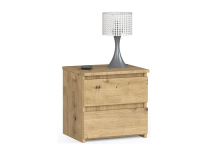 Table de chevet Bois MDF Maisonpuretop 40x35x40 cm 2 tiroirs 30x30 cm 03277JFER