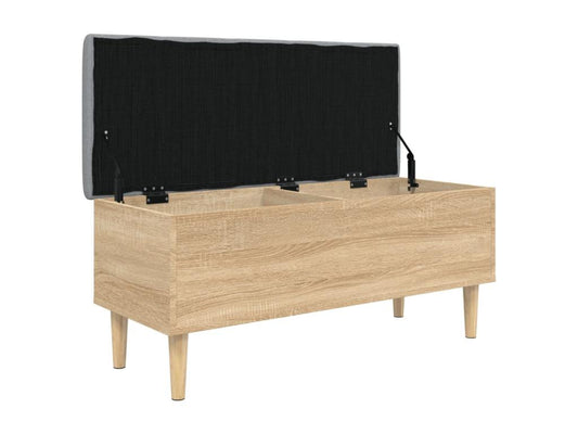 Banc de rangement chêne Maisonpuretop 102x42x46 bois d'ingénierie 21703DSIM