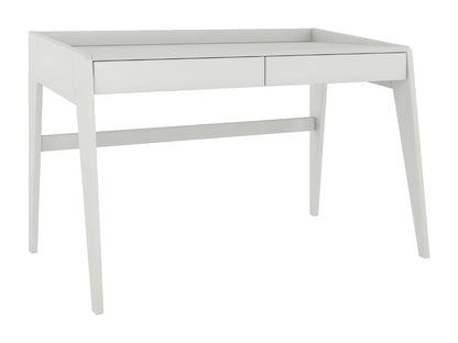 Bureau / coiffeuse en hêtre avec tiroirs Artvivrestore / couleur gris laitier / 125x70 cm 13900WOLY