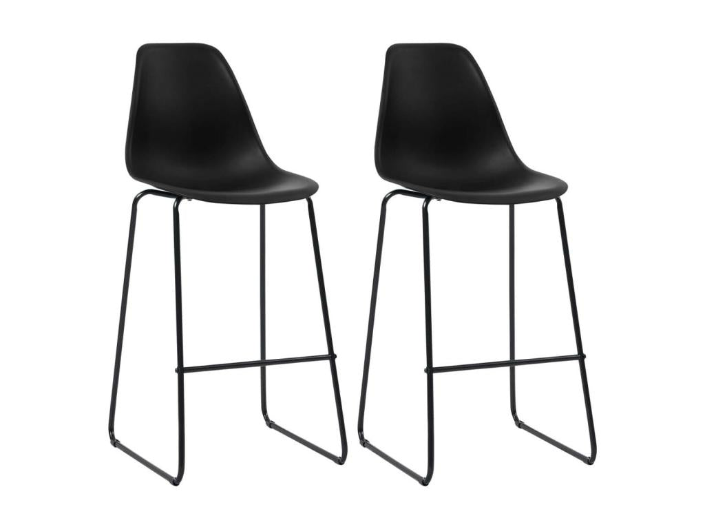 Chaises hautes de bar noir Artvivrestore - Lot de 2 73647CKJV