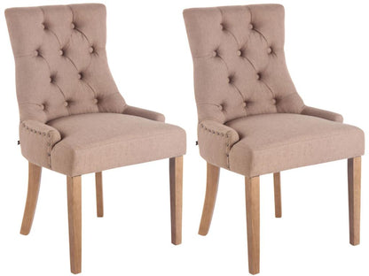 Lot de 2 Chaise salle à manger - Tissu / Bois - Maisonpuretop 83935HMIM