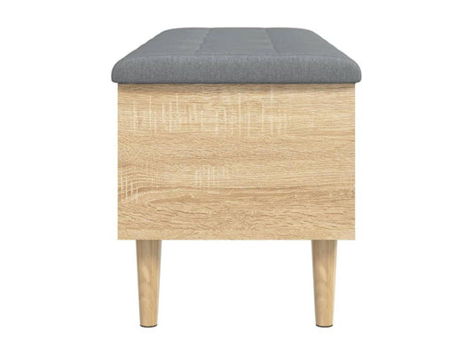 Banc de rangement chêne Maisonpuretop 102x42x46 bois d'ingénierie 21703DSIM