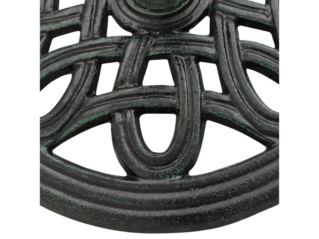 Maisonpuretop Premium - Socle de parasol Vert 40x40x32 cm Fonte 62402UWBL