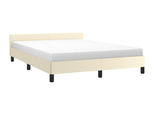 Cadre de lit avec tête de lit Crème 140x200 cm Similicuir 87480PFOS