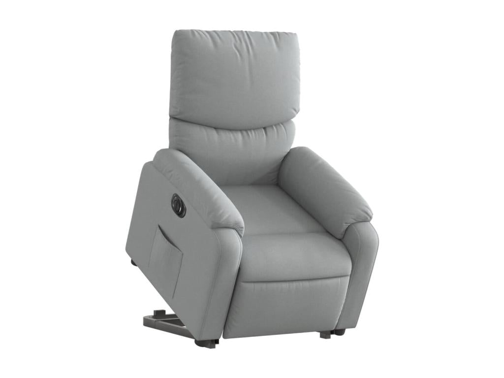 Fauteuil inclinable électrique gris clair tissu 01880MISP