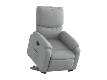 Fauteuil inclinable électrique gris clair tissu 01880MISP