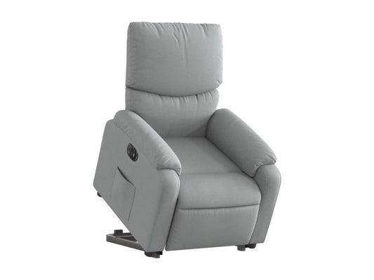 Fauteuil inclinable électrique gris clair tissu 01880MISP