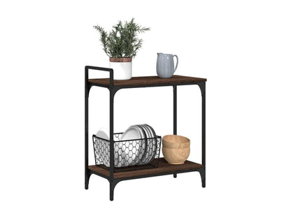 Chariot de cuisine chêne marron 60.5x31x72.5 bois ingénierie 25335QUYH