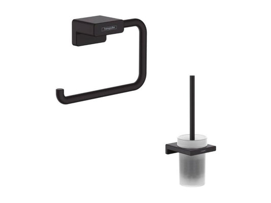 Porte-brosse WC Maisonpuretop Addstoris Porte-papier WC noir mat 61487PNXF