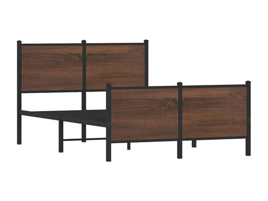 Cadre de lit en métal sans matelas chêne marron 120x200 cm 91935UXUU