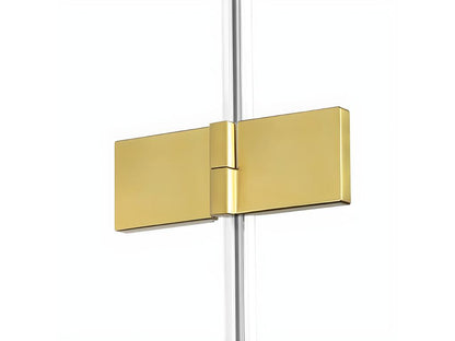 Cabine de douche gauche 90x120 pivotante Maisonpuretop GOLD BRUSHED couleur doré brossé accès de face 79481HXBW