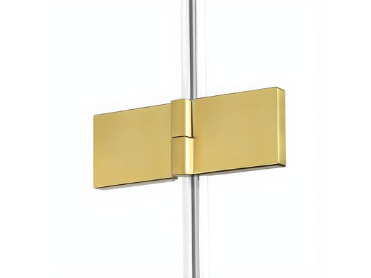 Cabine de douche gauche 90x120 pivotante Maisonpuretop GOLD BRUSHED couleur doré brossé accès de face 79481HXBW