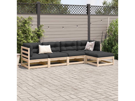 Salon de jardin 5 mcx bois de pin massif 93386VXSI