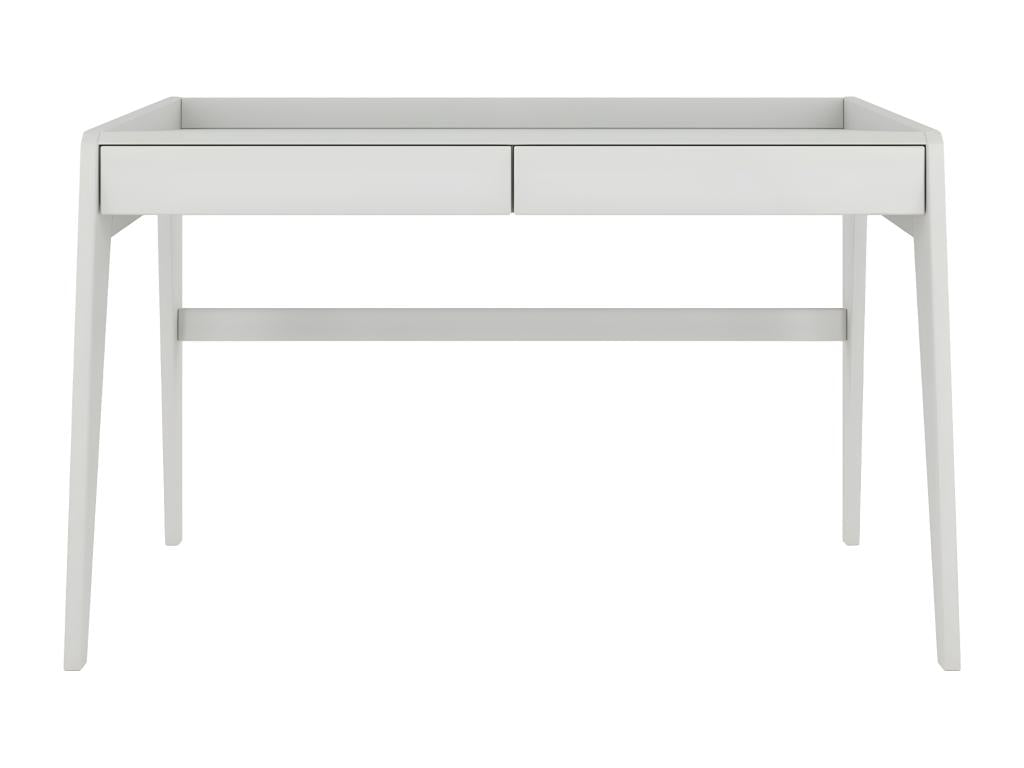 Bureau / coiffeuse en hêtre avec tiroirs Artvivrestore / couleur gris laitier / 125x70 cm 13900WOLY