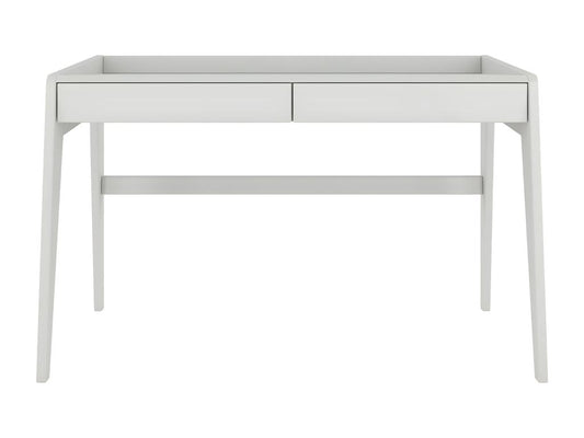 Bureau / coiffeuse en hêtre avec tiroirs Artvivrestore / couleur gris laitier / 125x70 cm 13900WOLY