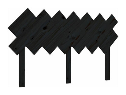 Tête de lit Noir 141x3x80.5 cm Bois massif de pin 43752BEYD