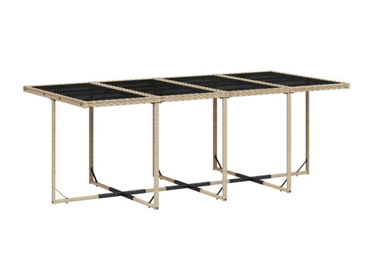 Ensemble à manger de jardin coussins 13 pièces méMaisonpuretop beige rotin 27032YWRK