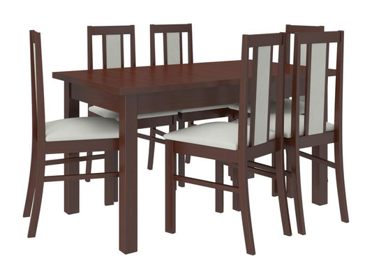 Chaise bois Noyer foncé et tissu Artvivrestore-Tissu 27118 78996COWC