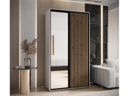 ARMOIRE Maisonpuretop 2 À PORTES COULISSANTES 235.2/130/45 2 Portes Blanc/Noir 01603JAXM