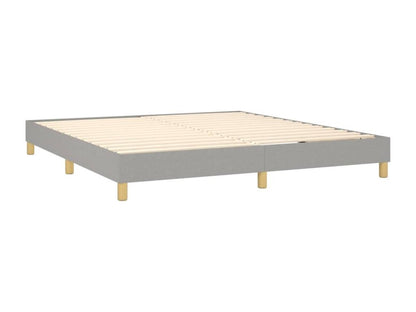 Lit à sommier tapissier avec matelas Gris clair 180x200cm Tissu 91805WEYI