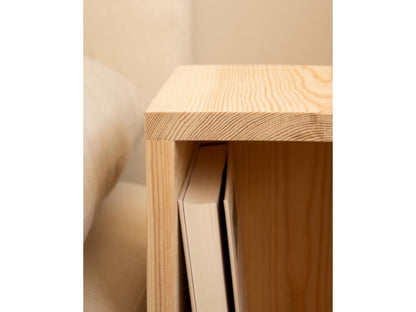 Ensemble 2 tables de chevet en bois de sapin naturel 20x60cm - Artvivrestore 47011BCBD