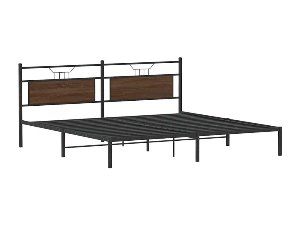 Cadre de lit sans matelas chêne marron 200x200 cm 01456DKRU