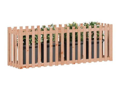 Lit surélevé de jardin design de clôture bois Artvivrestore massif 58027IOIT