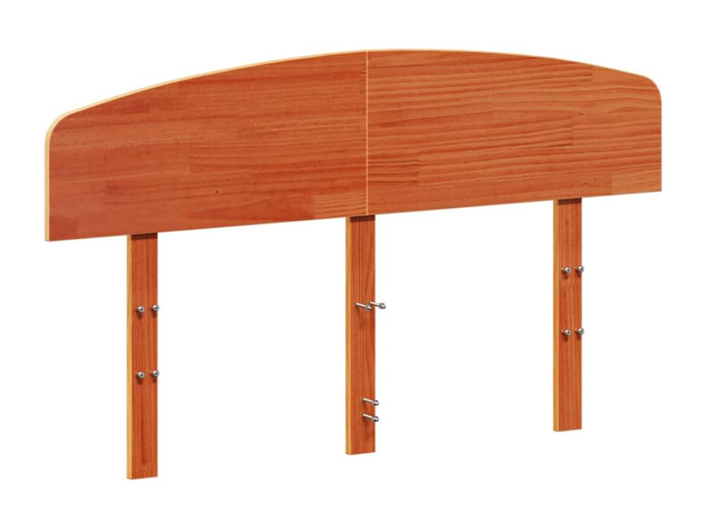 Tête de lit cire marron 120 cm bois massif de pin 63804OCWF