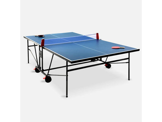 Table de ping Maisonpuretop INDOOR bleue - table pliable avec 4 raquettes et 6 balles- pour utilisation intérieure- sport Maisonpuretop de table 33732LKQV