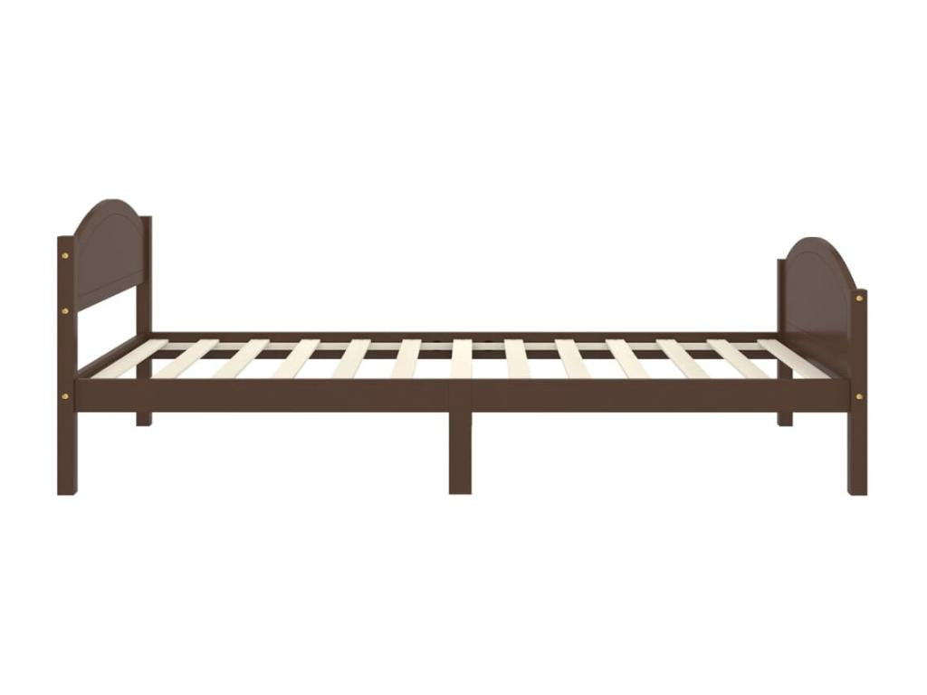 Cadre de lit sans matelas marron foncé pin massif 100x200 cm 75454GLLM