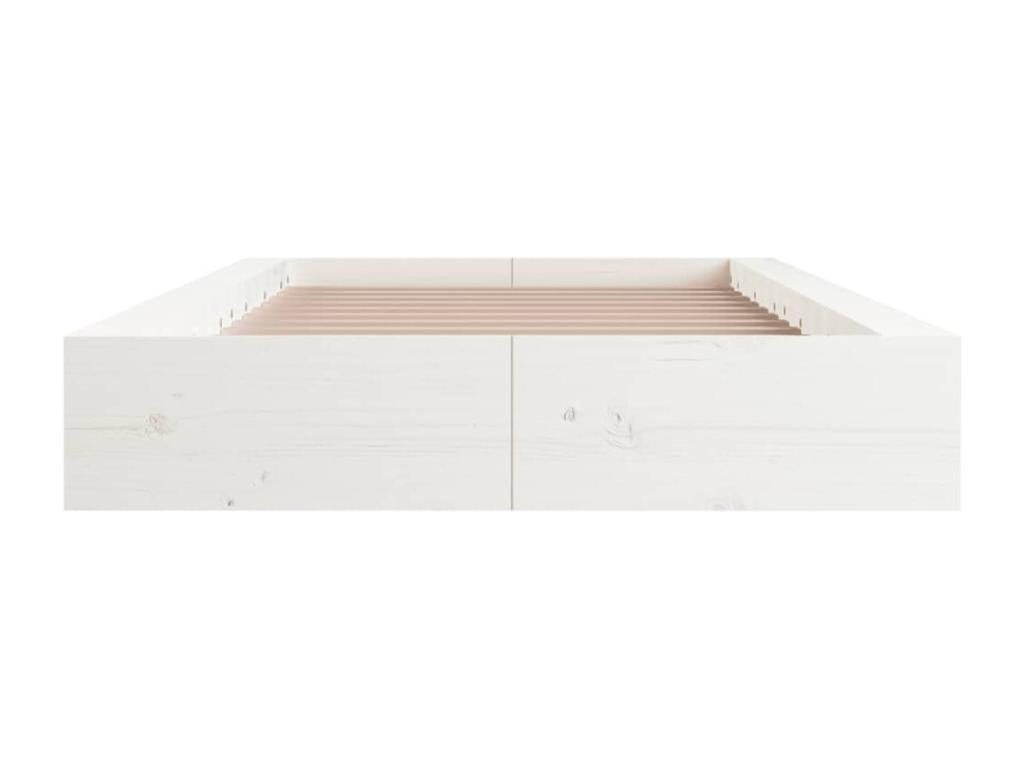 Cadre de lit sans matelas blanc 100x200 cm bois massif 51109IUZI